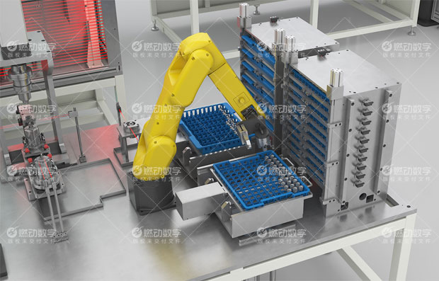 電動(dòng)汽車壓縮機(jī)自動(dòng)化裝配線三維動(dòng)畫制作